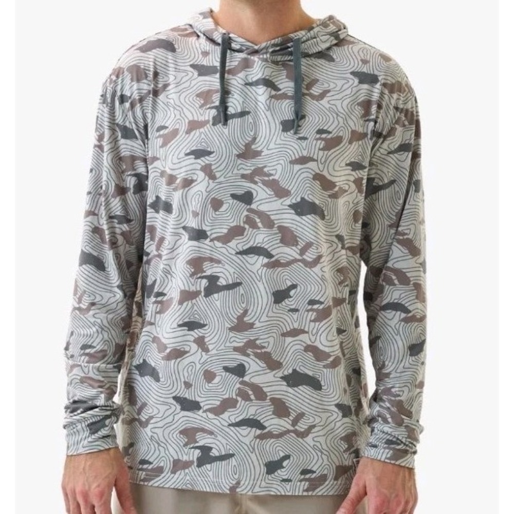 Burlebo Performance Hoodie  Size Small Topo Desert Camouflage